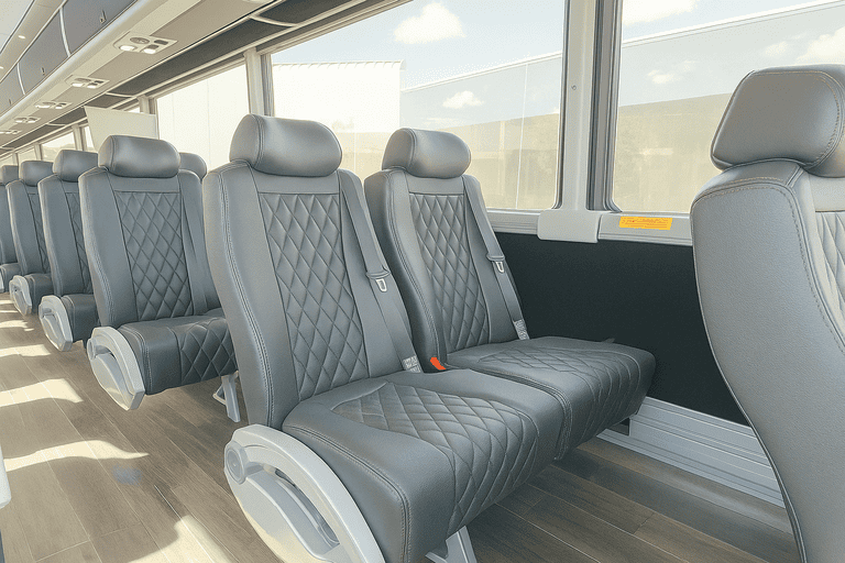 interior of Urbandale Charter Bus charter bus